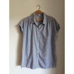Old Navy XL women's striped short-sleeve button up
